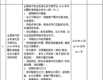 小狐狸在线 全国电气安全标准化技术委员会2025年年会暨标准审查会会议服务采购项目校内询价公告